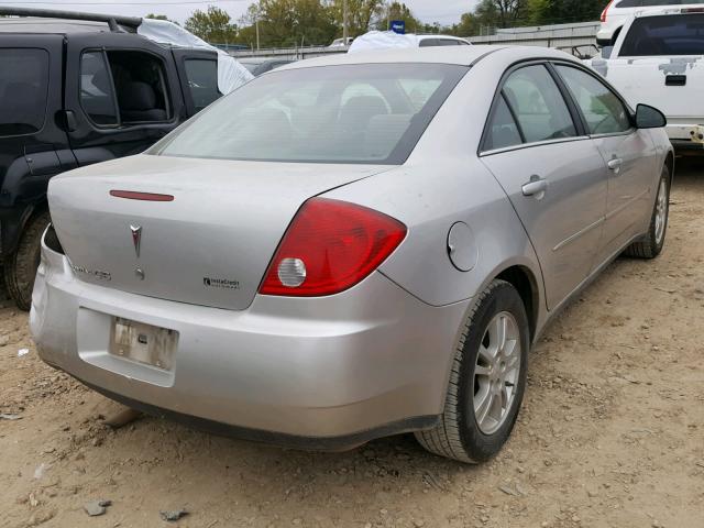 1G2ZF55B064143310 - 2006 PONTIAC G6 SE SILVER photo 4