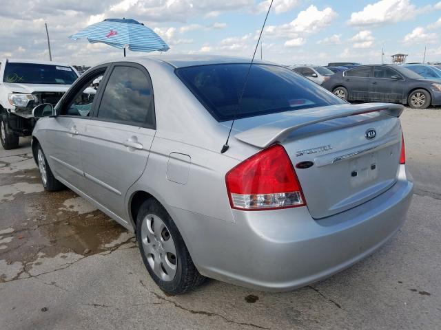 KNAFE121785544921 - 2008 KIA SPECTRA EX SILVER photo 3