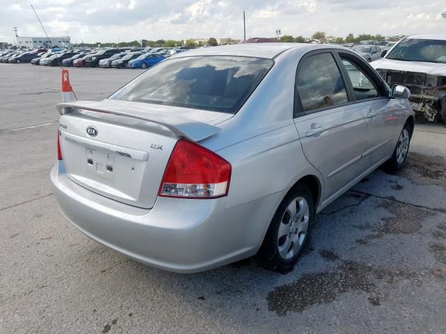 KNAFE121785544921 - 2008 KIA SPECTRA EX SILVER photo 4