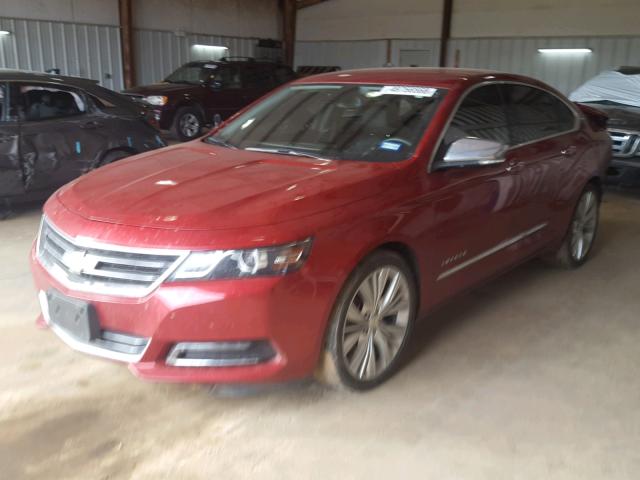 2G1165S35F9196905 - 2015 CHEVROLET IMPALA LTZ RED photo 2