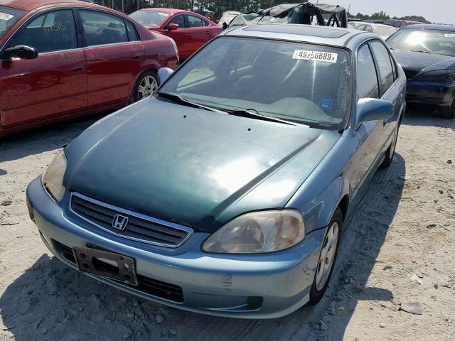 1HGEJ8642XL039629 - 1999 HONDA CIVIC EX GREEN photo 2