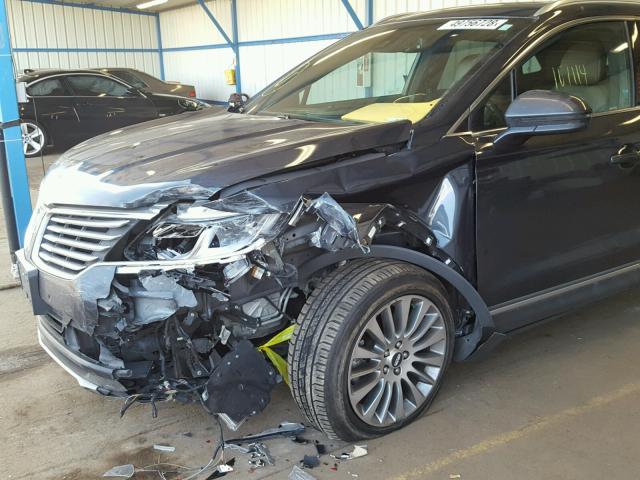 5LMCJ2A97FUJ00898 - 2015 LINCOLN MKC CHARCOAL photo 9