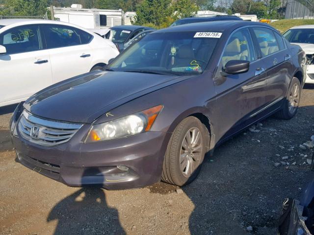 1HGCP3F88CA000058 - 2012 HONDA ACCORD EXL GRAY photo 2