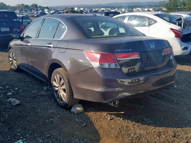 1HGCP3F88CA000058 - 2012 HONDA ACCORD EXL GRAY photo 3