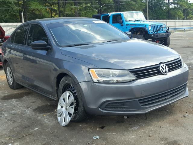 3VW2K7AJ5BM111899 - 2011 VOLKSWAGEN JETTA BASE GRAY photo 1