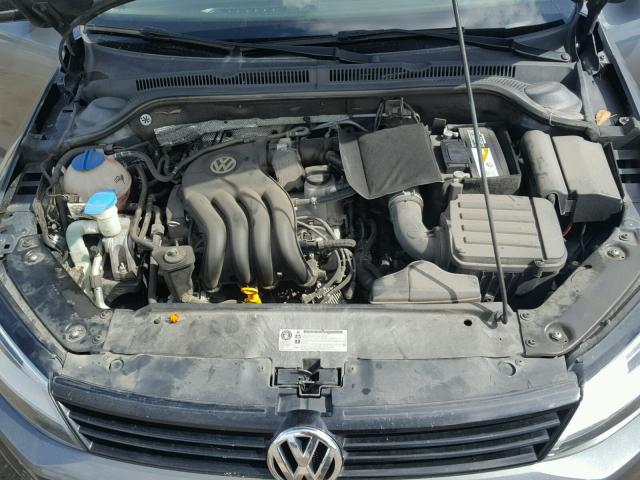 3VW2K7AJ5BM111899 - 2011 VOLKSWAGEN JETTA BASE GRAY photo 7