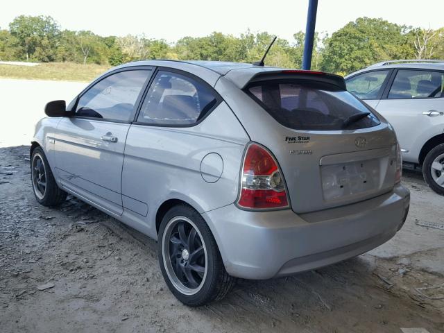 KMHCM3AC8AU160242 - 2010 HYUNDAI ACCENT BLU SILVER photo 3