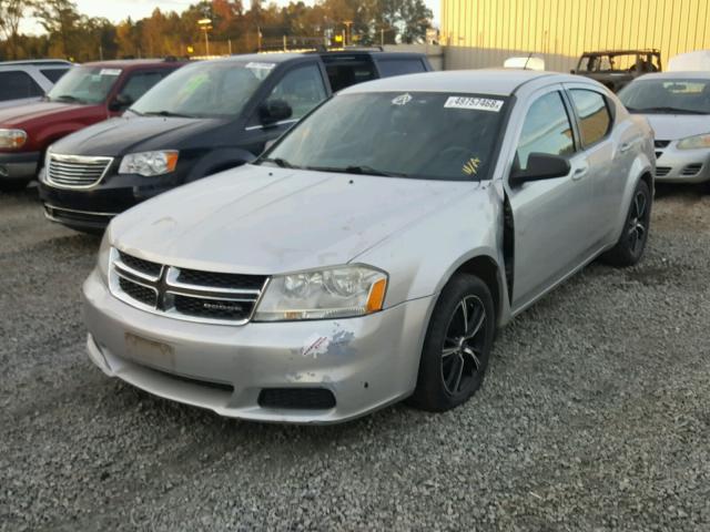 1B3BD4FBXBN579308 - 2011 DODGE AVENGER EX SILVER photo 2