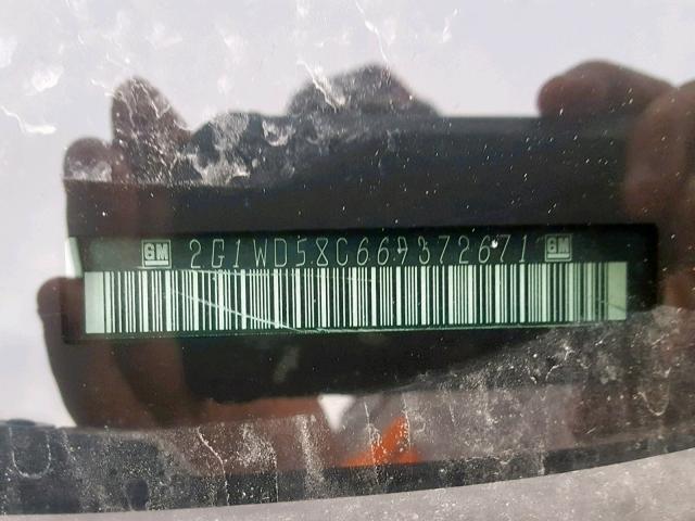 2G1WD58C669372671 - 2006 CHEVROLET IMPALA SUP შავი ფოტო 10