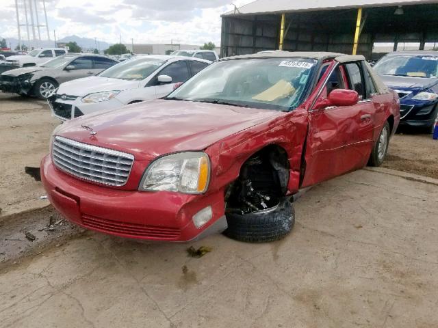 1G6KD57Y44U155397 - 2004 CADILLAC DEVILLE RED photo 2