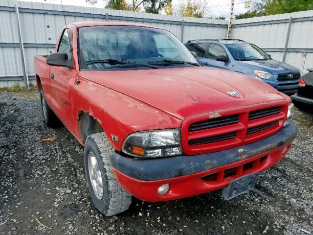 1B7GG26X1XS182025 - 1999 DODGE DAKOTA RED photo 1