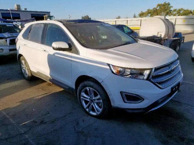 2FMPK3J94HBB43787 - 2017 FORD EDGE SEL WHITE photo 1