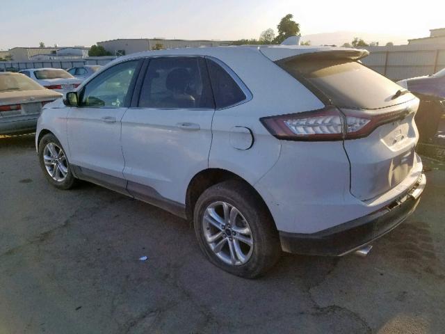 2FMPK3J94HBB43787 - 2017 FORD EDGE SEL WHITE photo 3