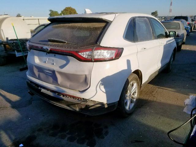 2FMPK3J94HBB43787 - 2017 FORD EDGE SEL WHITE photo 4