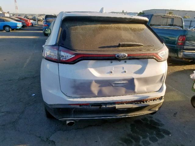 2FMPK3J94HBB43787 - 2017 FORD EDGE SEL WHITE photo 9