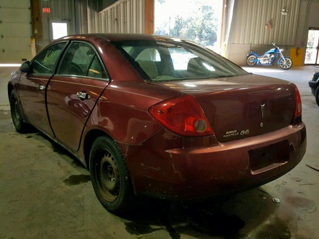 1G2ZF57B684121733 - 2008 PONTIAC G6 VALUE L BURGUNDY photo 3