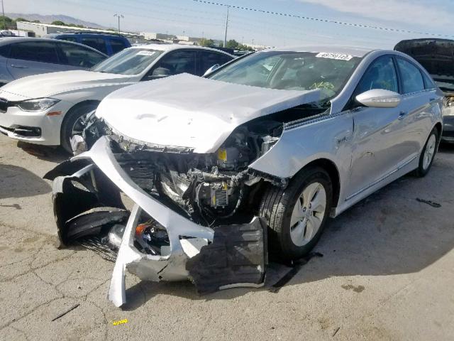 KMHEC4A4XDA100043 - 2013 HYUNDAI SONATA HYB SILVER photo 2