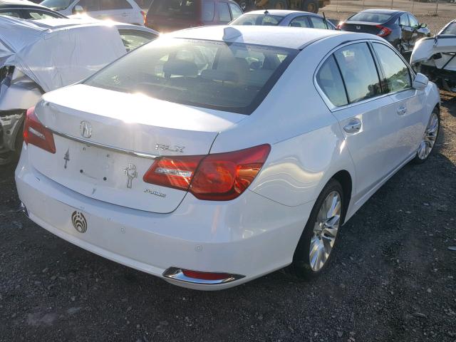 JH4KC1F95EC003606 - 2014 ACURA RLX ADVANC WHITE photo 4