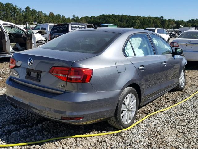 3VWLA7AJXFM342777 - 2015 VOLKSWAGEN JETTA TDI GRAY photo 4