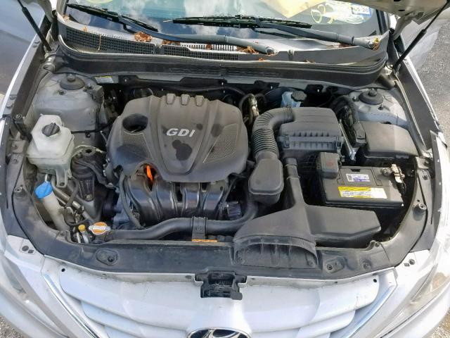 5NPEB4AC4BH032889 - 2011 HYUNDAI SONATA GLS SILVER photo 7