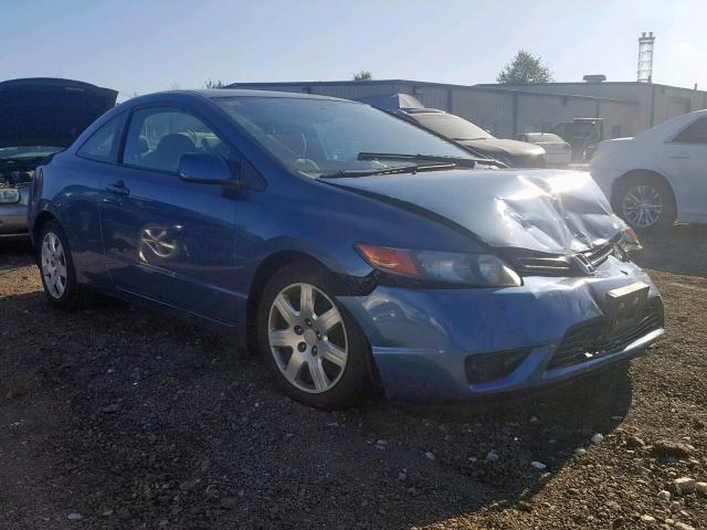 2HGFG12677H579539 - 2007 HONDA CIVIC LX BLUE photo 1