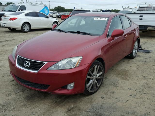 JTHBE262265010229 - 2006 LEXUS IS 350 MAROON photo 2