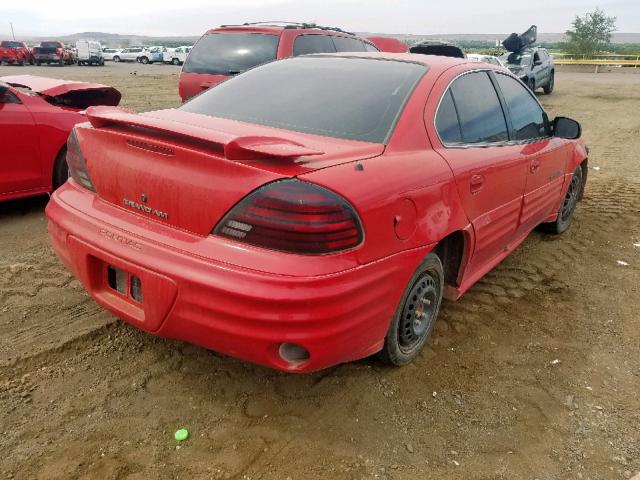 1G2NF52T81M518526 - 2001 PONTIAC GRAND AM S RED photo 4