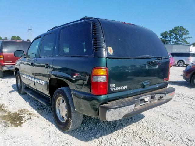 1GKEC13V92R326280 - 2002 GMC YUKON GREEN photo 3