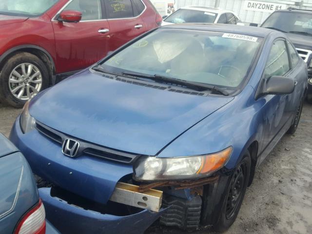 2HGFG113X6H001232 - 2006 HONDA CIVIC DX V BLUE photo 2