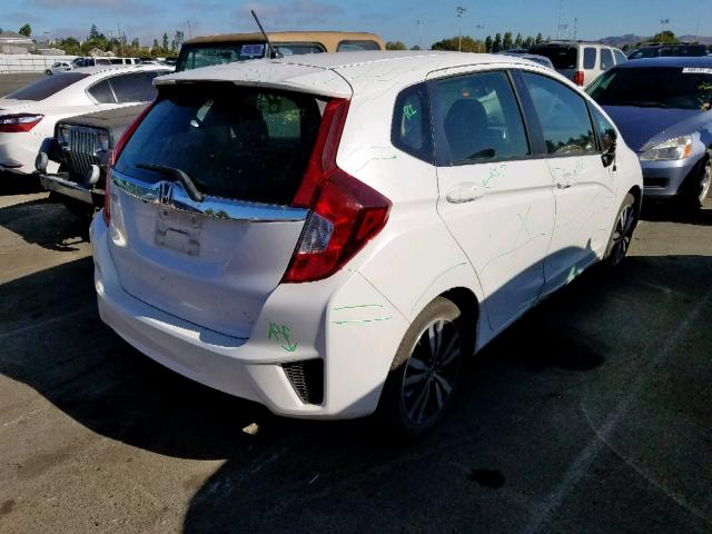 JHMGK5H75GS013668 - 2016 HONDA FIT EX WHITE photo 4