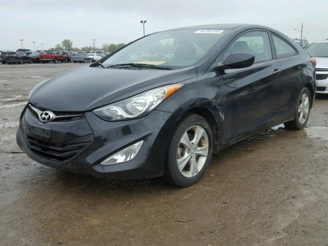 KMHDH6AE6DU000599 - 2013 HYUNDAI ELANTRA CO BLACK photo 2