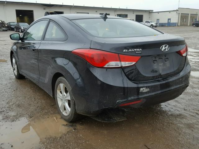 KMHDH6AE6DU000599 - 2013 HYUNDAI ELANTRA CO BLACK photo 3