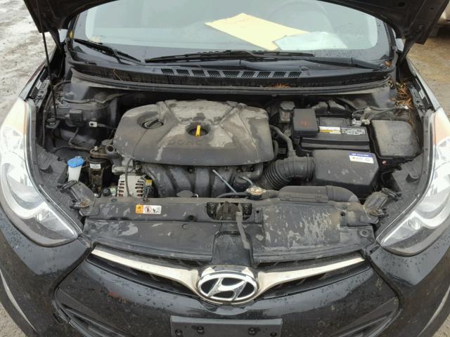 KMHDH6AE6DU000599 - 2013 HYUNDAI ELANTRA CO BLACK photo 7