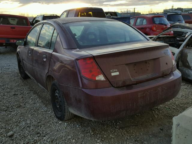 1G8AG52F53Z195263 - 2003 SATURN ION LEVEL MAROON photo 3