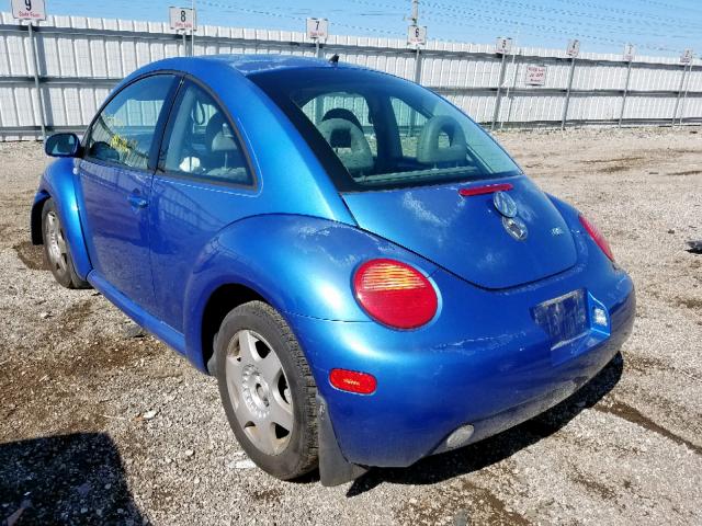 3VWCS21C11M434080 - 2001 VOLKSWAGEN NEW BEETLE ლურჯი ფოტო 3
