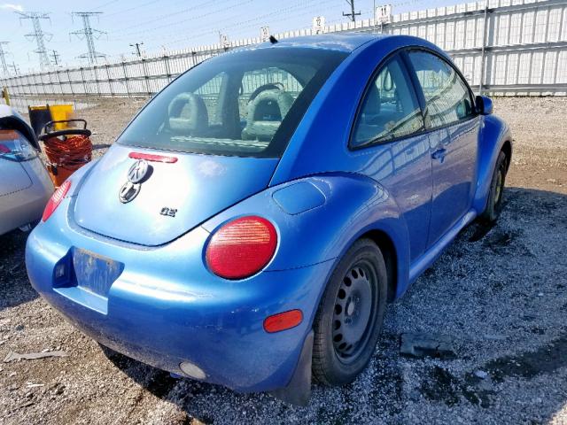 3VWCS21C11M434080 - 2001 VOLKSWAGEN NEW BEETLE ლურჯი ფოტო 4