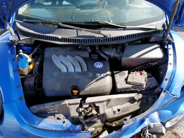 3VWCS21C11M434080 - 2001 VOLKSWAGEN NEW BEETLE ლურჯი ფოტო 7