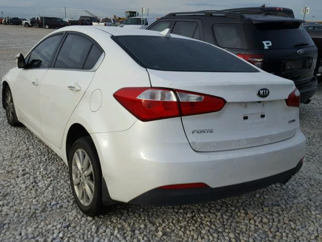 KNAFX4A88E5165013 - 2014 KIA FORTE EX WHITE photo 3