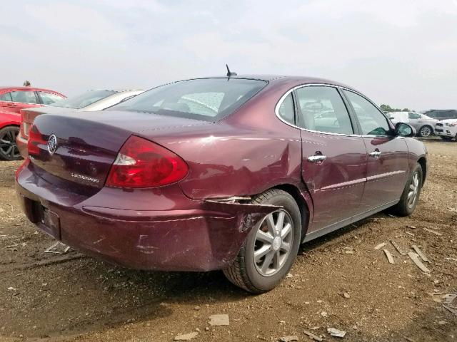 2G4WC582671152668 - 2007 BUICK LACROSSE C MAROON photo 4