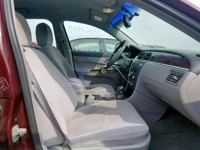 2G4WC582671152668 - 2007 BUICK LACROSSE C MAROON photo 5