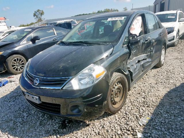 3N1BC1AP6BL396638 - 2011 NISSAN VERSA S BLACK photo 2