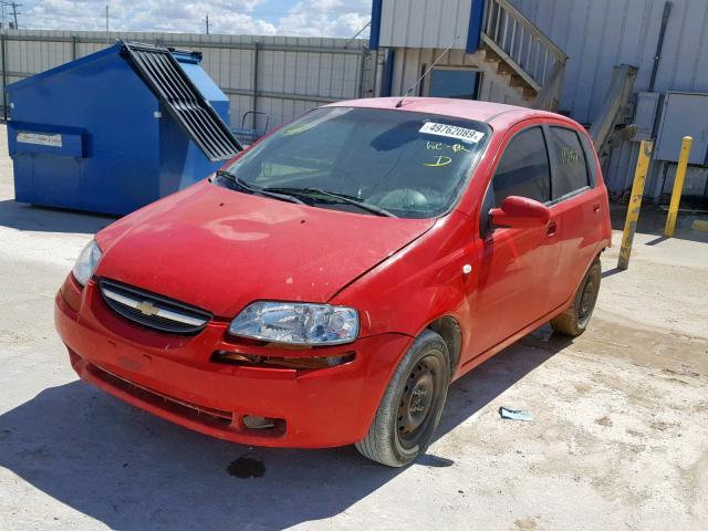 KL1TD66666B640900 - 2006 CHEVROLET AVEO BASE Qırmızı foto 2