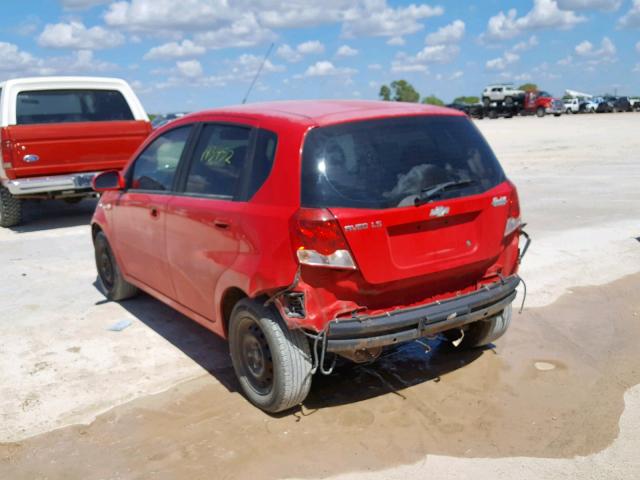 KL1TD66666B640900 - 2006 CHEVROLET AVEO BASE Qırmızı foto 3