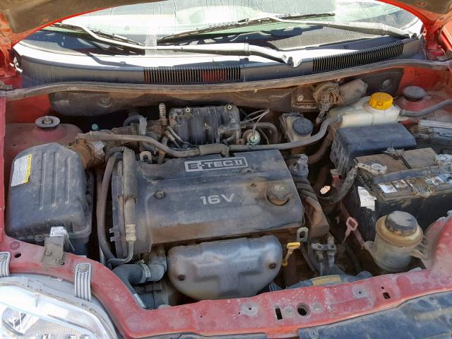 KL1TD66666B640900 - 2006 CHEVROLET AVEO BASE Qırmızı foto 7