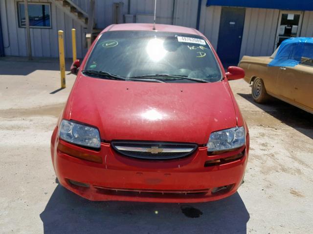KL1TD66666B640900 - 2006 CHEVROLET AVEO BASE Qırmızı foto 9