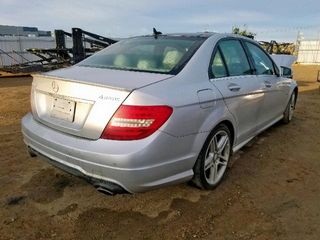 WDDGF8JB6CA711654 - 2012 MERCEDES-BENZ C 350 4MAT SILVER photo 4