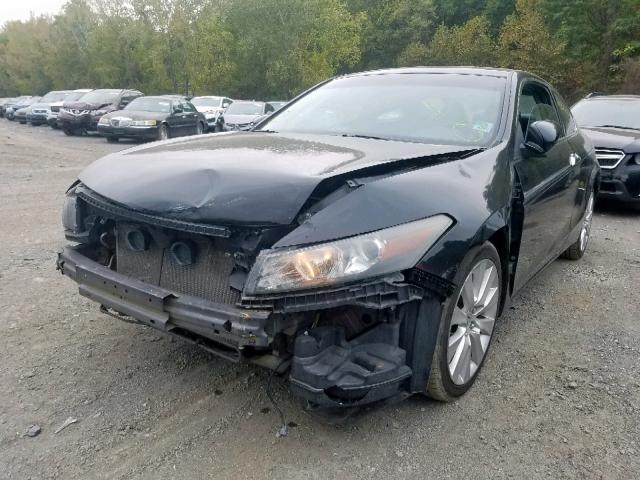 1HGCS22829A010589 - 2009 HONDA ACCORD EXL BLACK photo 2