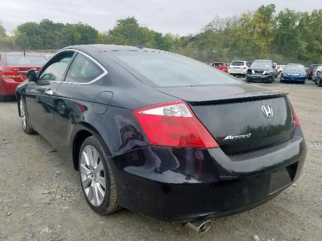 1HGCS22829A010589 - 2009 HONDA ACCORD EXL BLACK photo 3