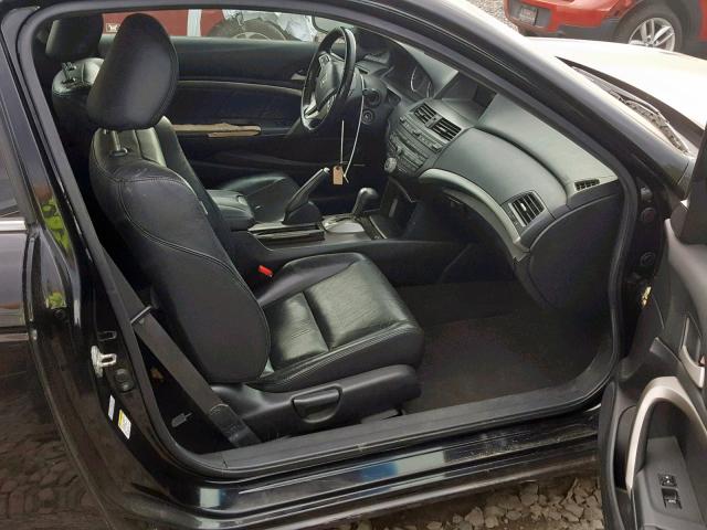 1HGCS22829A010589 - 2009 HONDA ACCORD EXL BLACK photo 5