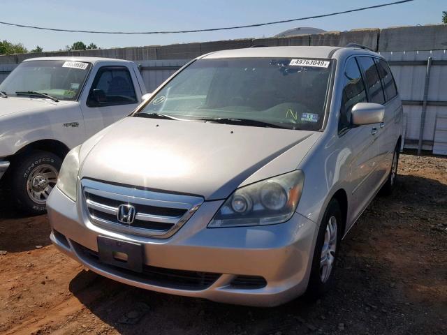 5FNRL38447B106356 - 2007 HONDA ODYSSEY EX SILVER photo 2